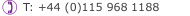 +44 (0)115 968 1188