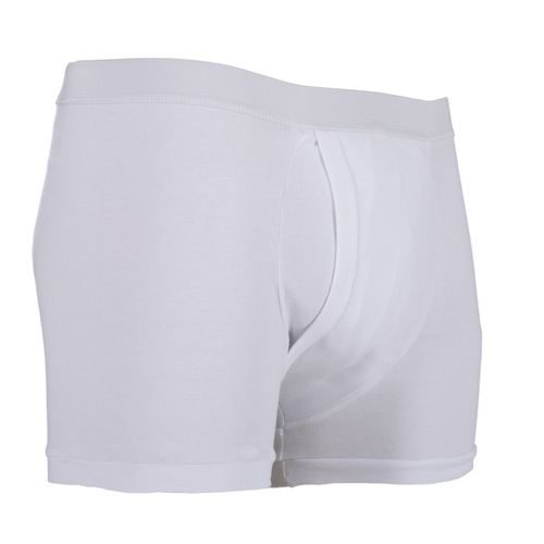 Men's Padded Trunk with Built-in Pad White 6001W - Washable Incontinence Underwear
