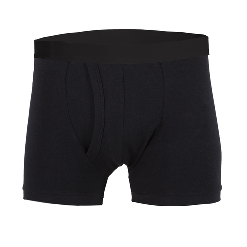 Men's Padded Trunk with Built-in Pad Black 6001B - Washable Incontinence Underwear 
