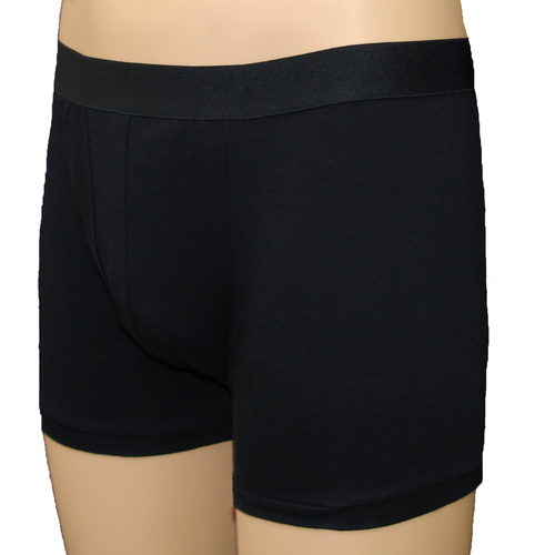 Men's Padded Trunk with Built-in Pad Black 6001B - Washable Incontinence Underwear 