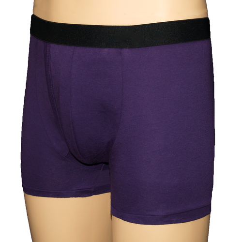 Men's Padded Trunk with Built-in Pad Purple 6001P - Washable Incontinence Underwear