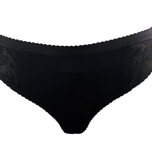Ladies Inco-Elite Lace High Leg Padded Brief - Black (4001B)