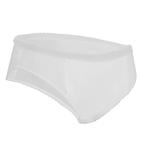 Ladies Inco-Elite Lace High Leg Protection Pant- White (4018W)