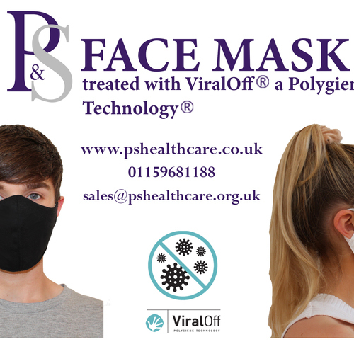 P&S Face Mask with ViralOff Technology - 3 Pack- Please choose Size and Colour