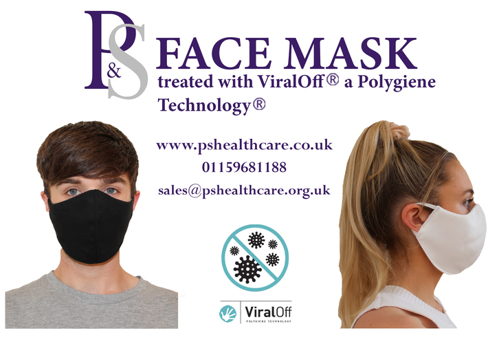 P&S Face Mask with ViralOff Technology 5 Pack Please choose Size and