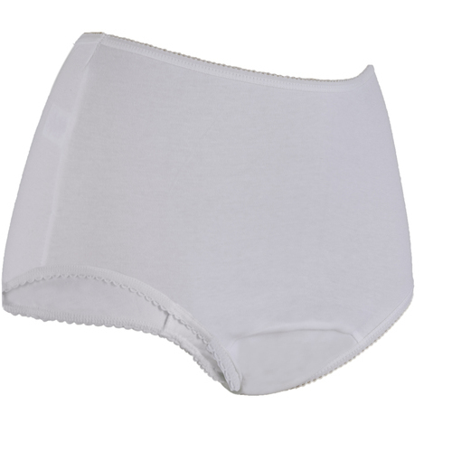 Ladies cotton comfy plus brief from the womens incontinence product range.